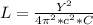 L=\frac{Y^2}{4\pi^2*c^2*C}