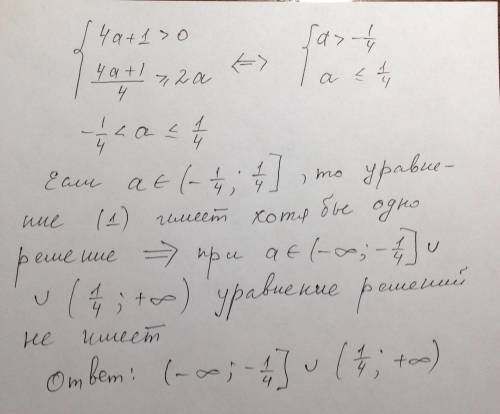 Решить параметр. sqrt(9^x-a) = 3^x-2a при каких значениях параметра а уравнение не имеет решений? p.