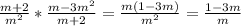 \frac{m+2}{m^2}*\frac{m-3m^2}{m+2}=\frac{m(1-3m)}{m^2}=\frac{1-3m}{m}