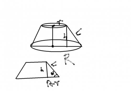 Площадь боковой поверхности усеченного конуса 64см2 а площадь нижнего и верхнего оснований соответст