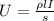 U=\frac{\rho l I}{s}