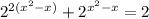 2^{2(x^2-x)}+2^{x^2-x}=2