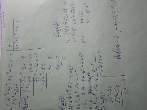 :) найдите корни многочлена: 2х^5 + x^4 - 10x^3 -5x^2+8x+4