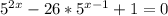 5^{2x}-26*5^{x-1}+1=0