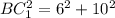 BC_1^2=6^2+10^2