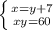 \left \{ {{x=y+7} \atop {xy=60}} \right.