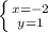 \left \{ {{x=-2} \atop {y=1}} \right.