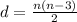 d=\frac{n(n-3)}{2}