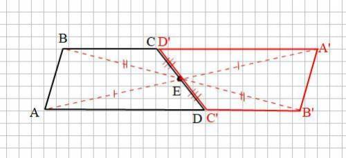 Дана трапеция abcd. постройте фигуру , на которую отображается эта трапеция при симметрии относитель