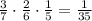 \frac{3}{7}\cdot\frac{2}{6}\cdot\frac{1}{5}=\frac{1}{35}