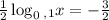 \frac{1}{2}\log_0_,_1x=-\frac{3}{2}