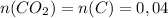 n(CO_2)=n(C)=0,04