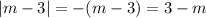 |m-3|=-(m-3)=3-m