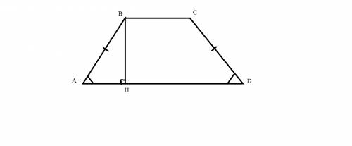 Вравнобокой трапеции большее основание равно 2,7 см боковая сторона 1 см,угол между ними 60 найдите