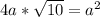 4a*\sqrt{10}=a^2