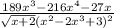 \frac{{189x^{3}-216x^{4}-27x}}{\sqrt{x+2}(x^{2}-2x^{3}+3)^2}