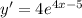 y'=4e^{4x-5}