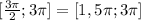[\frac{3\pi}{2};3\pi]=[1,5\pi;3\pi]
