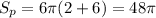 S_p=6\pi (2+6)=48\pi