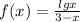 f(x)=\frac{lg x}{3-x}