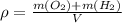 \rho=\frac{m(O_{2})+m(H_{2})}{V}