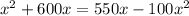 x^2+600x=550x-100x^2