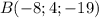 B(-8; 4; -19)