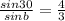 \frac{sin30}{sinb}=\frac{4}{3}