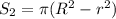 S_2=\pi (R^2-r^2)