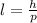 l=\frac{h}{p}