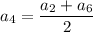 a_4=\dfrac{a_2+a_6}2