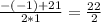 \frac{-(-1)+21}{2*1} = \frac{22}{2}