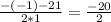 \frac{-(-1)-21}{2*1} = \frac{- 20}{2}