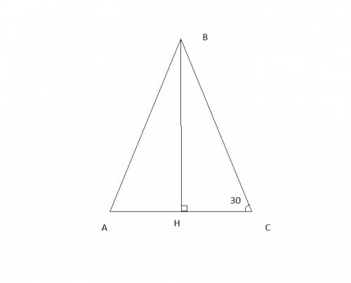 Втреугольнике авс ав: вс = 2: 3, вн - высота, угол с равен 30 градусов. найдите ав+вс, если вн = 6 с
