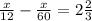 \frac{x}{12}-\frac{x}{60}=2\frac{2}{3}