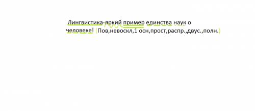 Синтаксический разбор предложения : лингвистика яркий пример единства наук о человеке!