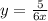 y= \frac{5}{6x}