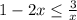 1-2x \leq \frac{3}{x}