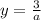 y=\frac{3}{a}