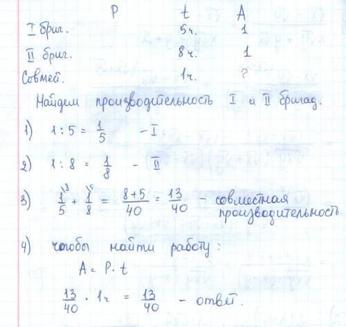 Друзя могу розвязать вот : одна бригад друзя могу розвязать вот : одна бригада рабочих может выполни