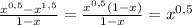 \frac{x^{0,5} -x^{1,5}}{1-x}=\frac{x^{0,5}(1 -x)}{1-x}=x^{0,5}