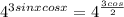 4^{3sinx cos x}=4^{\frac{3cos}{2}}