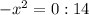 -x^2=0:14&#10;