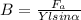 B= \frac{ F_{a} }{Ylsin \alpha }