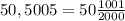 50,5005=50 \frac{1001}{2000}