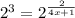 2^3=2^{\frac{2}{4x+1}}