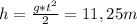 h= \frac{g*t^{2}}{2} = 11,25m