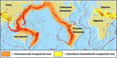 Чем объясняется территориальные совпадение поясов горообразования, землетрясений и вулканизма земли?