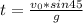 t= \frac{v_0*sin45}{g}