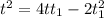 t^{2}= 4tt_{1} - 2t_{1}^{2}